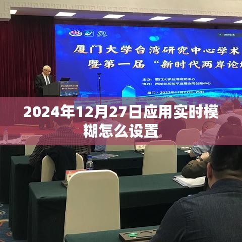 实时模糊设置教程，如何设置应用模糊效果在2024年12月27日