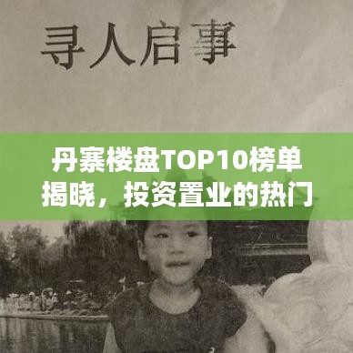丹寨楼盘TOP10榜单揭晓，投资置业的热门之选