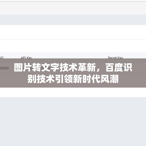 图片转文字技术革新，百度识别技术引领新时代风潮