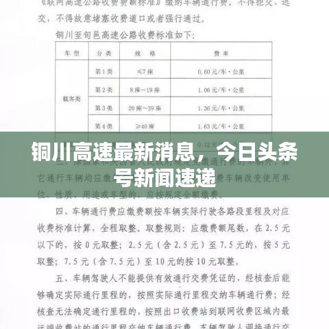 铜川高速最新消息，今日头条号新闻速递