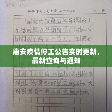 惠安疫情停工公告实时更新，最新查询与通知
