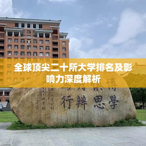 全球顶尖二十所大学排名及影响力深度解析