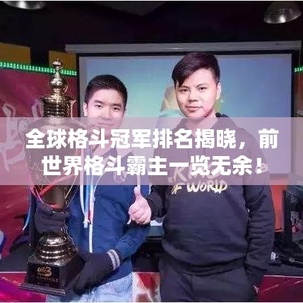 全球格斗冠军排名揭晓，前世界格斗霸主一览无余！