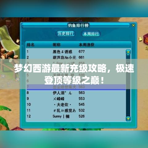 梦幻西游最新充级攻略，极速登顶等级之巅！