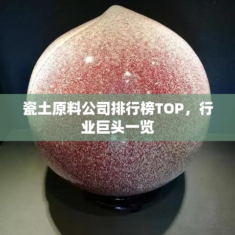 瓷土原料公司排行榜TOP，行业巨头一览