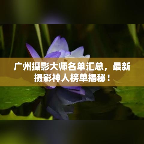 广州摄影大师名单汇总，最新摄影神人榜单揭秘！