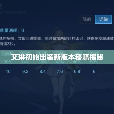 艾琳初始出装新版本秘籍揭秘
